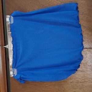 Sheer royal blue sarong/cover-up.